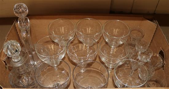 Assorted glassware